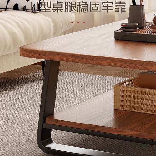茶几客厅家用小户型2025新款简约办公室茶桌出租屋简易双层小桌子