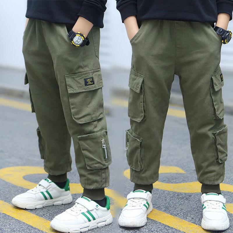 Children Cargo Pants Kids Pants Boys Spring Casual Pants Kid - 实物图