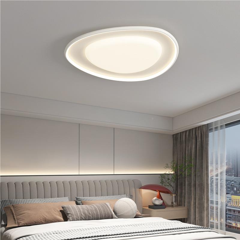 22石4新全光款谱鹅卵客0厅主灯X2364奶油风吸顶灯现代简约卧室灯