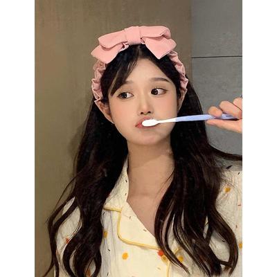 蝴蝶结洗脸发带不压头发甜美公主头箍女化妆敷面膜束发带头巾发饰