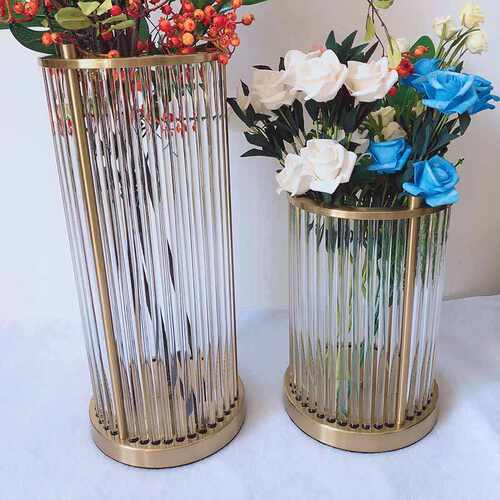 欧式家居客厅创意水晶玻璃花瓶创意现代玄关干花插花束装饰品摆设