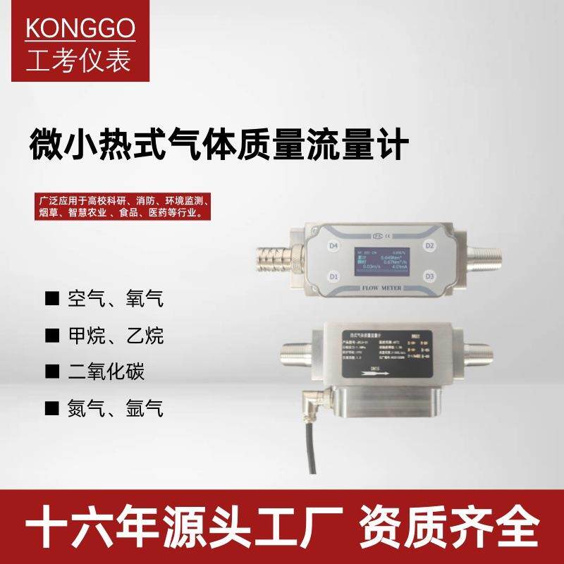 工考热式气体质量流量计微小型锅炉气体空气氮气二氧化碳流量计