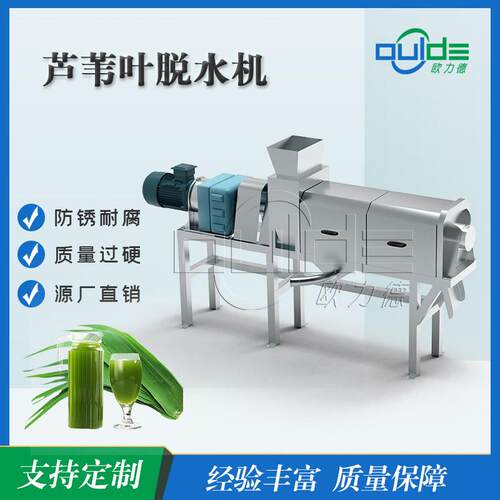 厂家直供大型工业芦苇叶脱水机水果蔬菜脱水榨汁双螺旋挤压机
