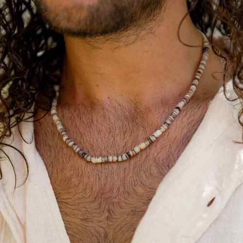 Shell necklace欧美天然海贝项炼小众颈炼 炼 多彩拼接男士覆古锁