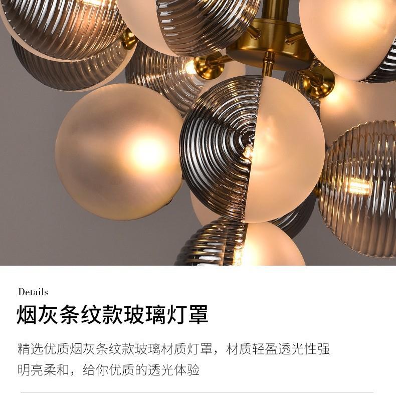 泡泡玻璃葡萄吊灯北欧设计师简约客厅餐厅卧室魔豆灯现代极简家居