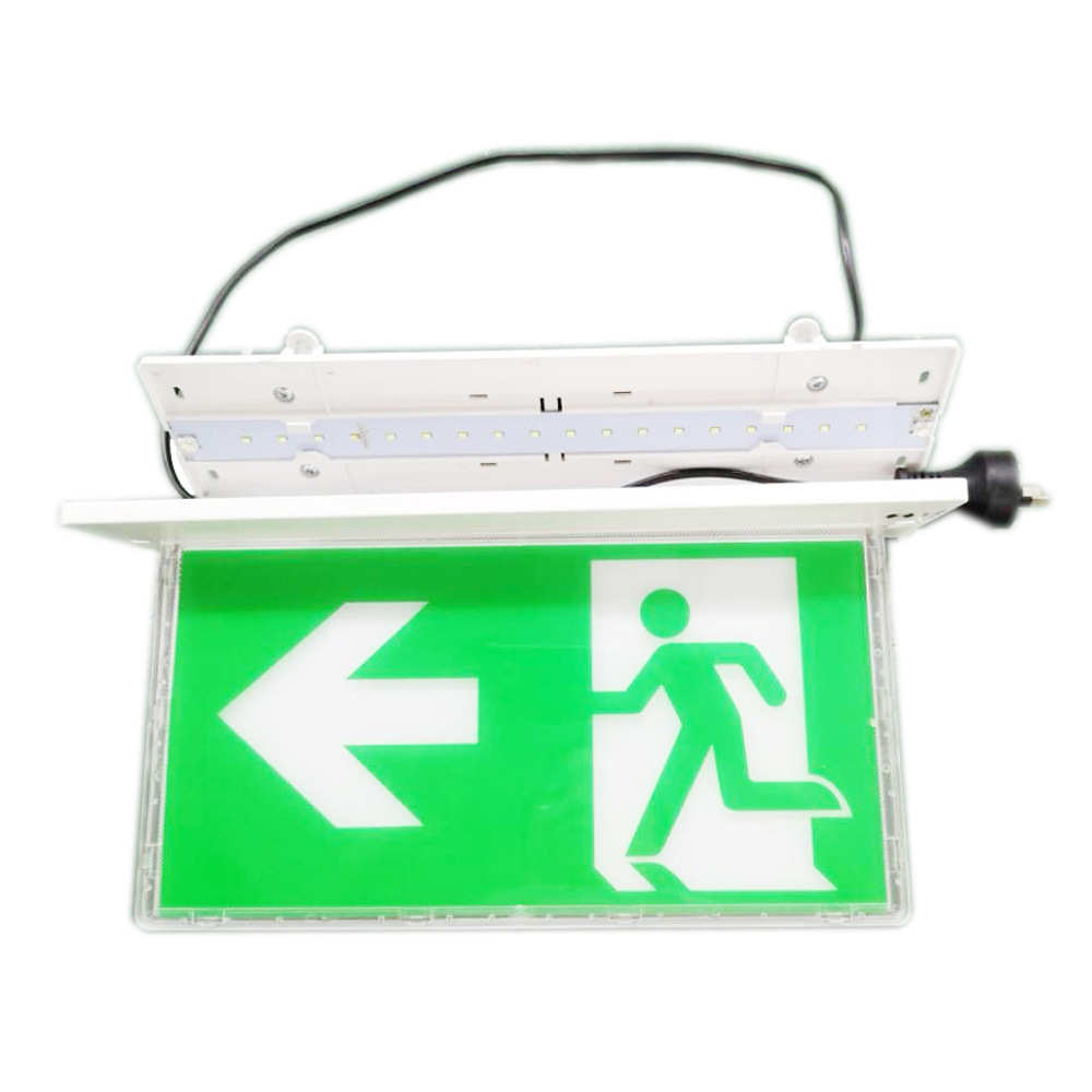 应急出口指示灯牌嵌入式EXIT 铝合金拉丝面LED消防应急疏散标志灯