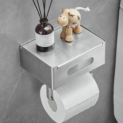新款翻屉盖纸巾304不锈钢免打架孔厕纸卫生间架纸盒8905抽式卷纸