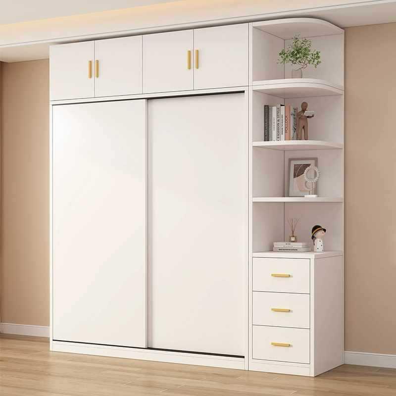 衣柜家用卧室全木推济拉门小户型儿童衣橱DPT实经出房简易新款柜