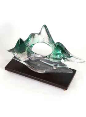 新式云山雾海假MC-TY-58山摆中件样板脂房玄树摆关设品酒柜隔断柜