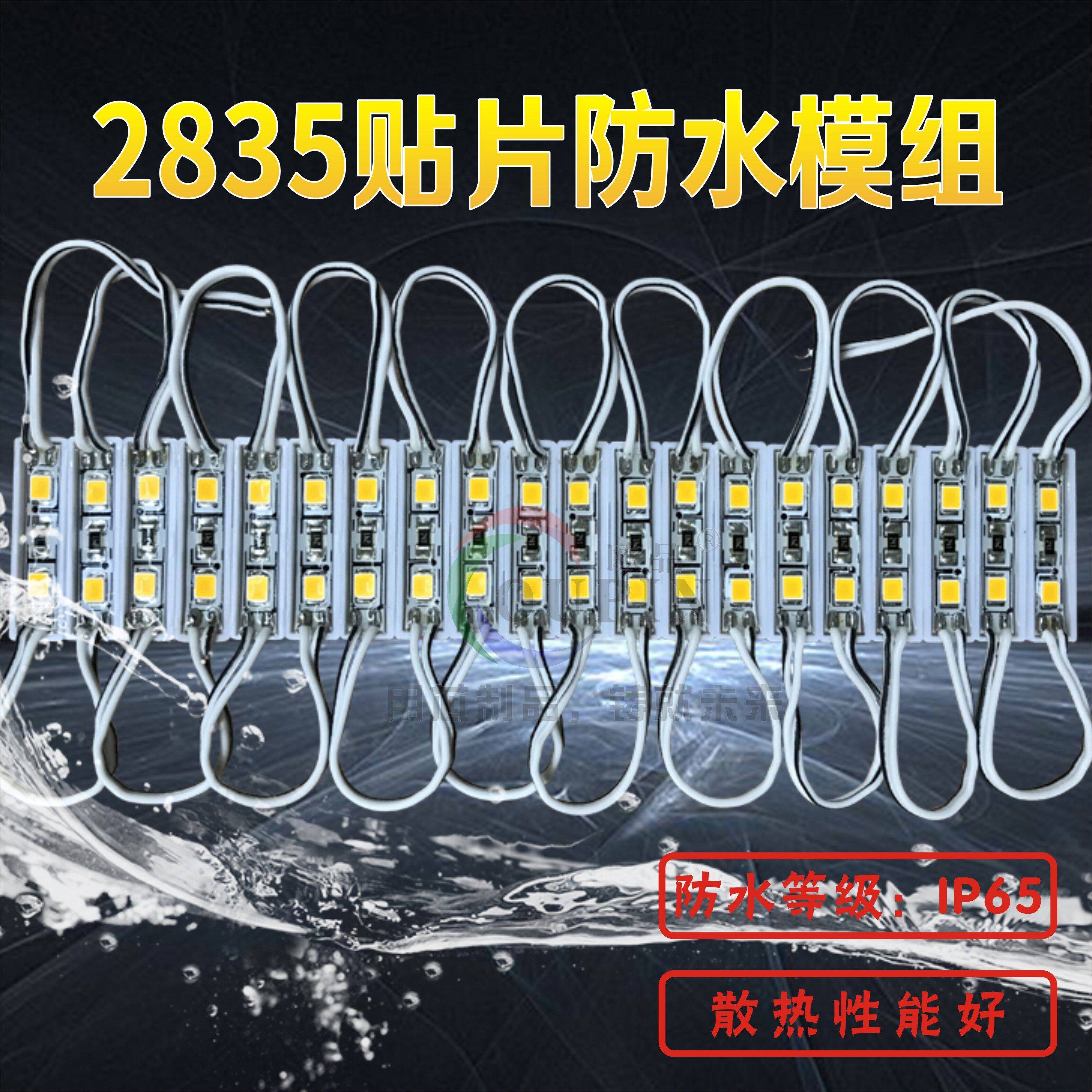 LED超级模组2835二灯防水迷你字树脂字吸塑广告发光字2607小灯12V