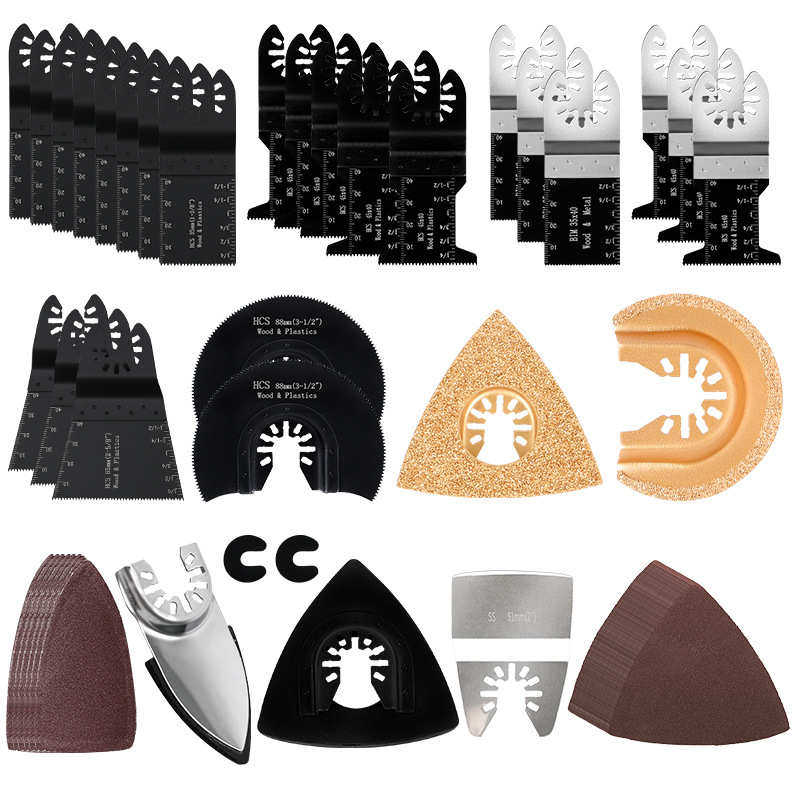 万用宝锯片108件套 多功能快装摆动锯配件 木工电动工具开孔切割