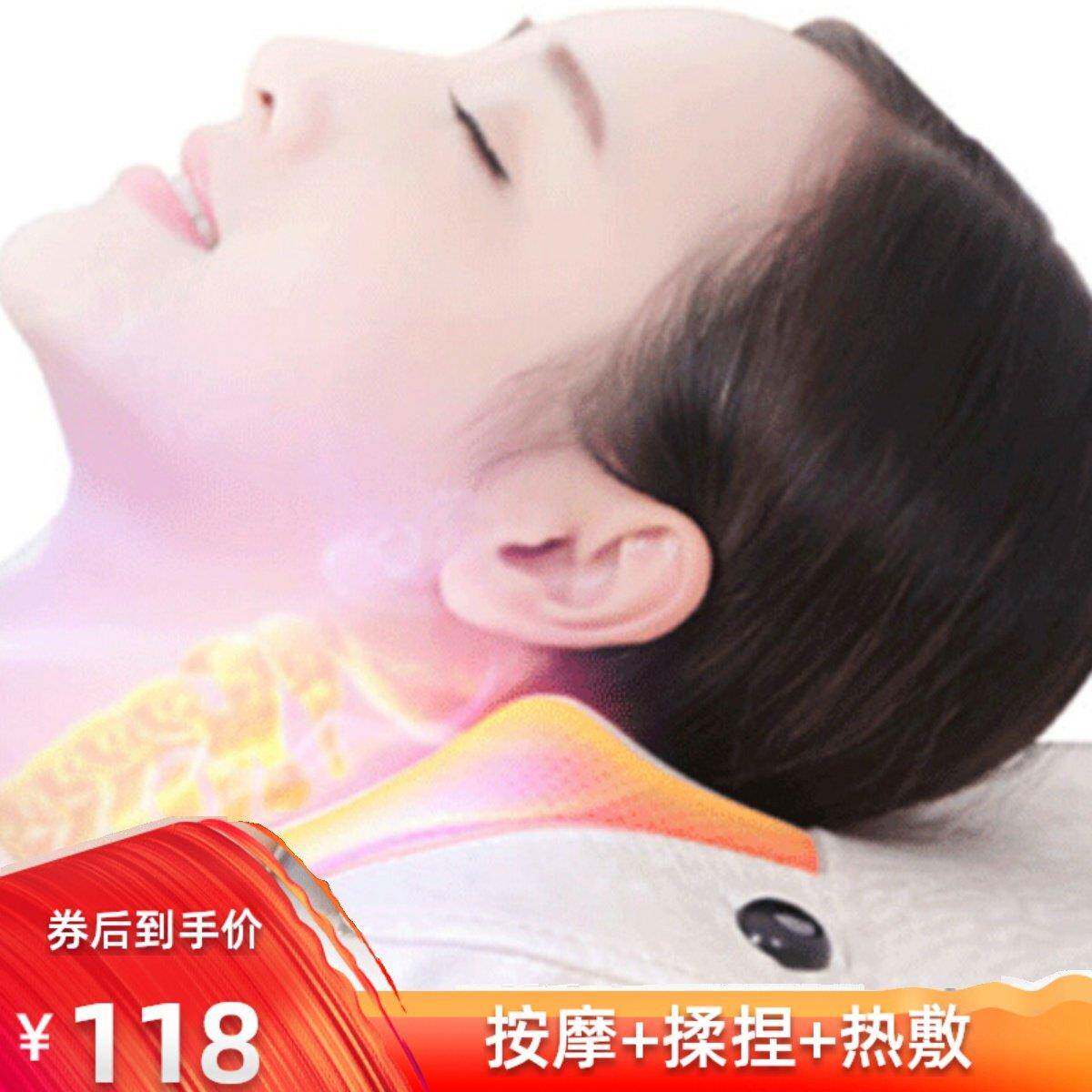 智能颈椎腰背部敲打按摩器颈椎病热敷揉捏肩颈彷真人按摩枕仪舒缓