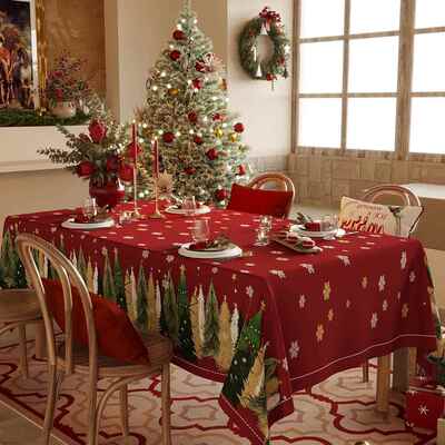 Tablecloth Christmas themed dining table cloth圣诞节餐桌布