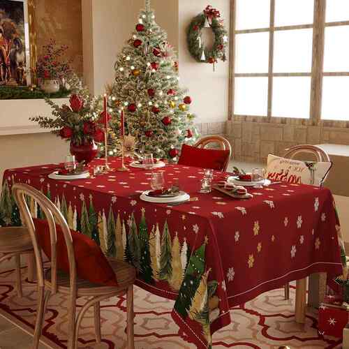 Tablecloth Christmas themed dining table cloth圣诞节餐桌布