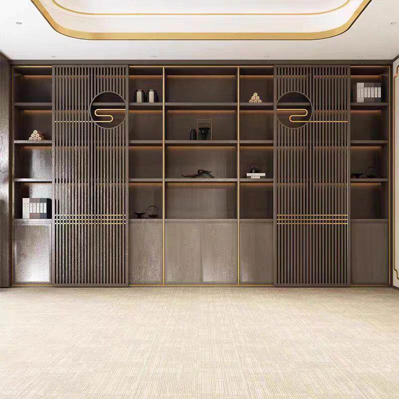 新中式实木办公桌老板桌北美黑胡桃木总裁桌简约现代办公室大班台