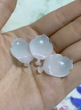 老料器花瓣汉服发簪天河石蓝渐变凤翎10片L92