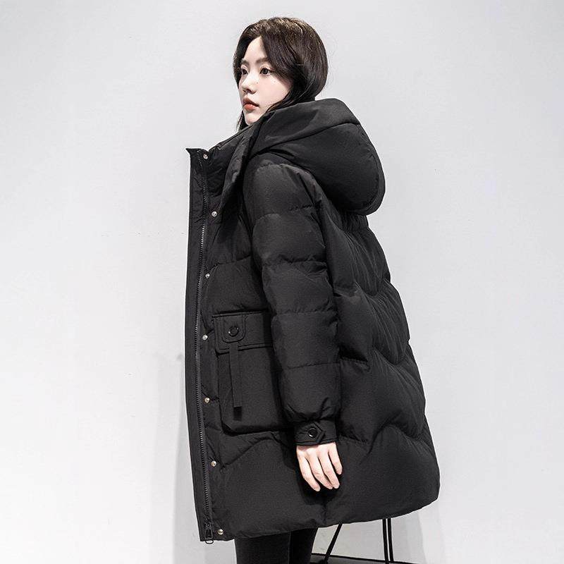 正品52-8811女撤柜羽保绒服中长款冬新款韩版加厚爆款时尚暖外套