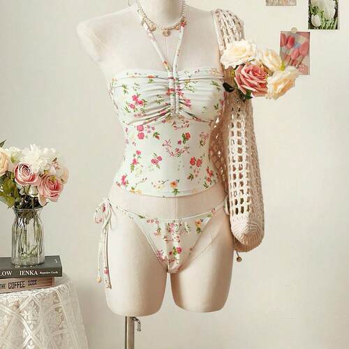 Women'S Two-Piece Swimsuit Set, High Elasticity Fabric,