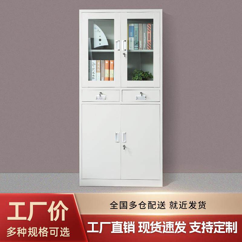钢制文件柜办公铁皮柜档案柜带锁文件收纳柜财务凭证柜员工资料柜