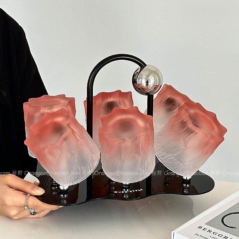 高级感轻奢客厅待客茶杯喝水杯套装磨砂渐变粉玻璃杯饮料杯果汁杯,餐饮具,玻璃杯,淘宝优惠券,粉丝福利购,淘宝优惠卷