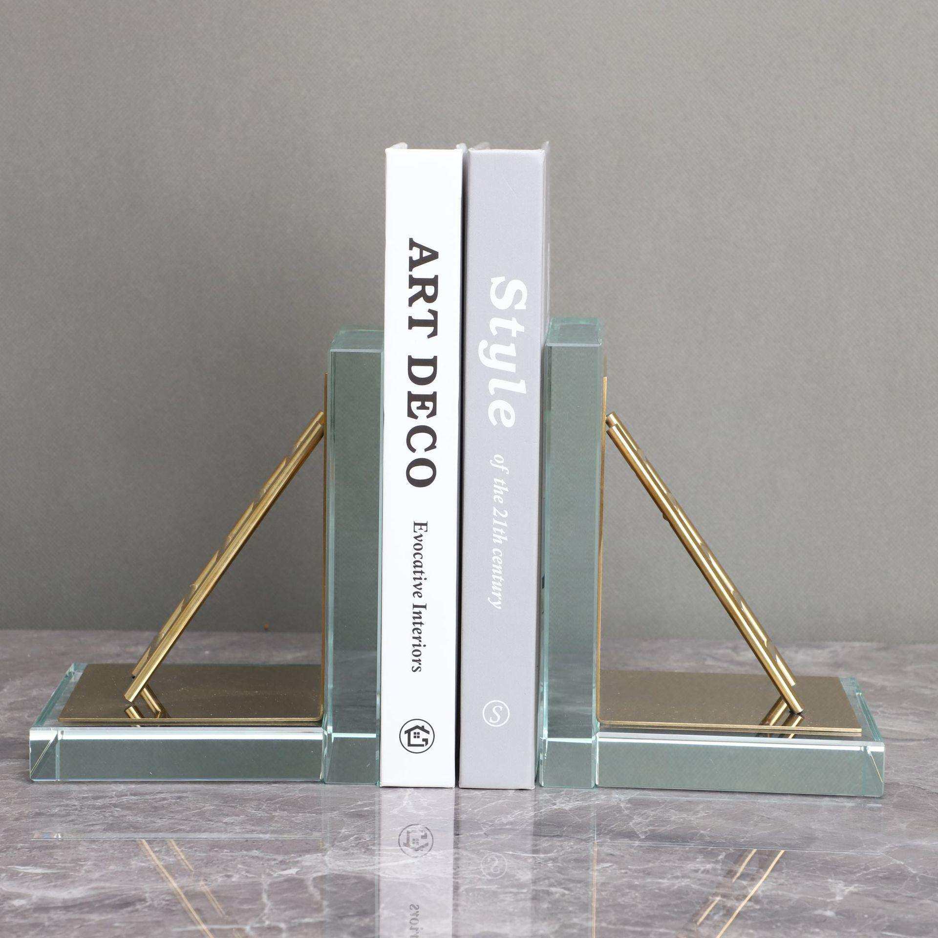 欧式金色梯子书档样板间玄关客厅电视柜办公室家居装饰品书靠摆件