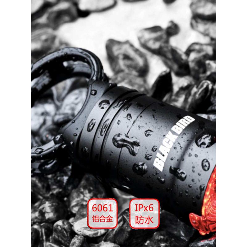 黑鸟自行车尾灯智能感应刹车灯骑行装备山地车公路车RL1夜骑尾灯