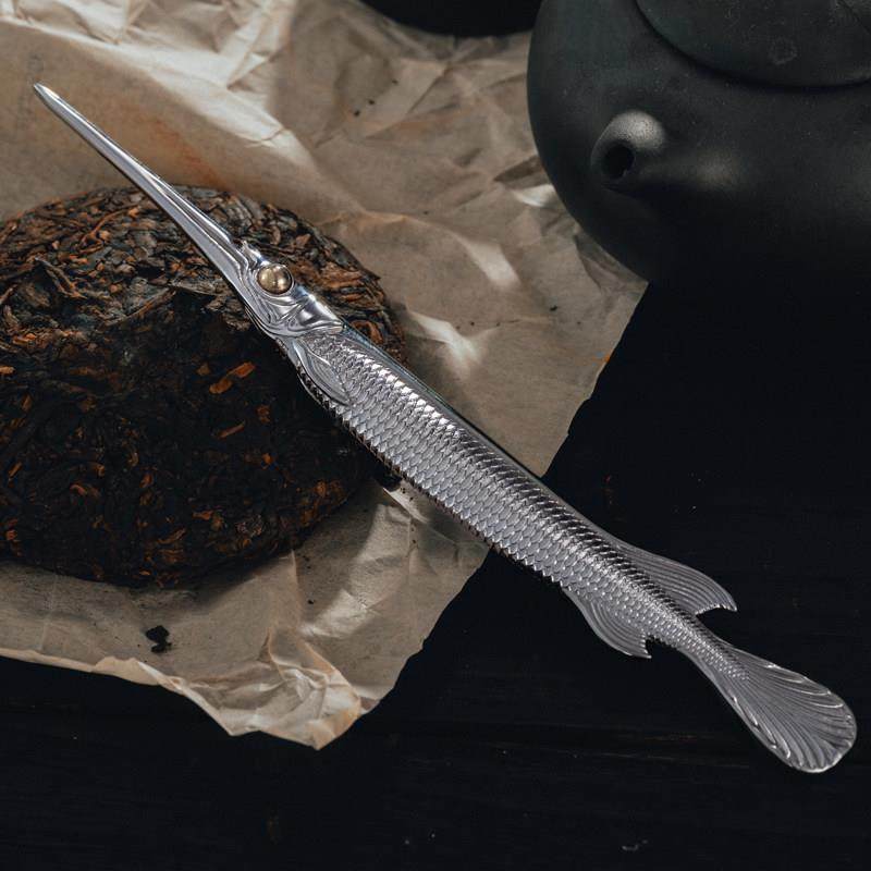 吾虫针鱼茶针鱼形不锈钢茶刀一体撬茶茶锥功夫茶道工具配件摆件,餐饮具,茶夹,淘宝优惠券,粉丝福利购,淘宝优惠卷