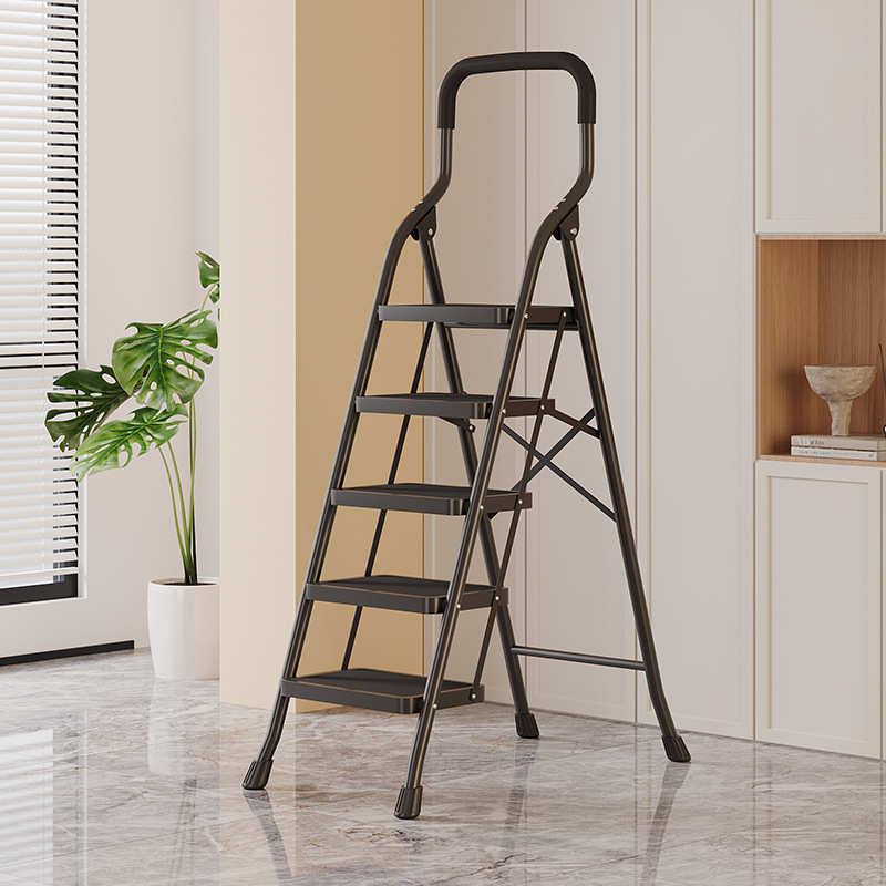 家用折叠人字梯子加厚防滑宽踏板室内多功能楼梯扶手四五步扶梯铁,居家日用,家用梯,淘宝优惠券,粉丝福利购,淘宝优惠卷