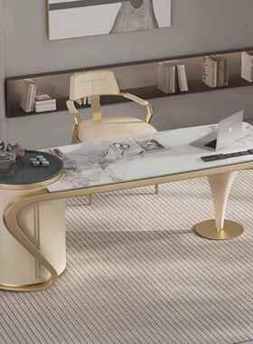 轻奢高端体岩板茶桌居创意设计现代简约电家扪皮ZTQ茶盘器一茶台