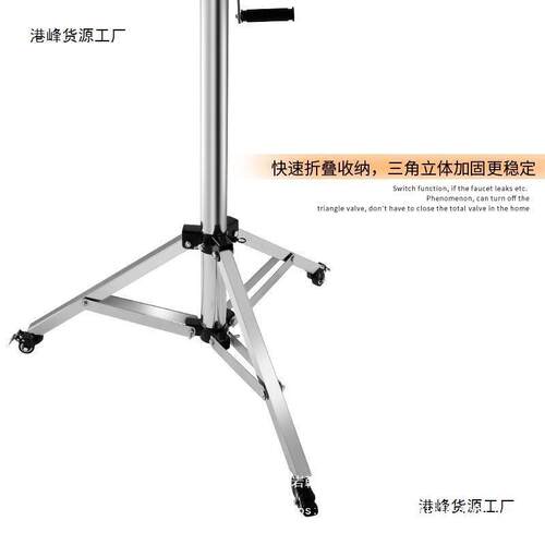 真不锈钢装灯神器修灯安灯助手工具移动升降支架正反自动刹车直销