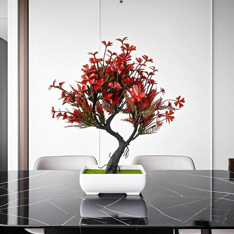 跨境仿真绿植摆件假花装饰客厅玄关摆件塑料花盆栽小盆景仿真花卉