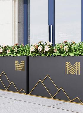 高铁站不锈钢花箱花槽厂家铁艺不锈钢花箱厂家户外机场酒店花箱