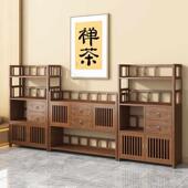 实木中式 博古架办公室茶室多层茶叶柜茶具多宝阁摆件置物架置物架