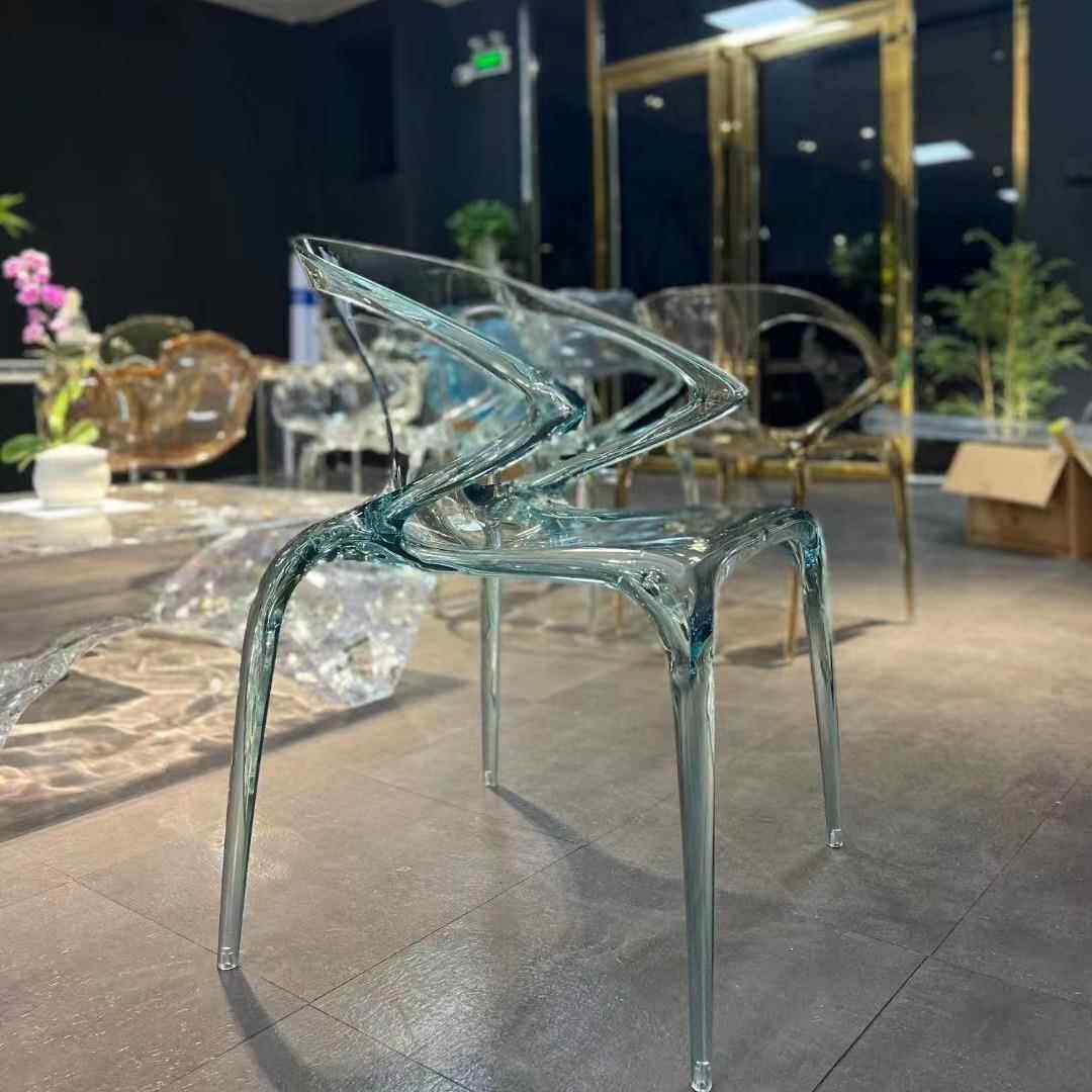 AVA椅魔鬼椅简P约椅C亚E119克力透明扶手艺术用餐椅咖家啡喝茶椅