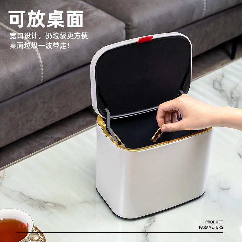 厨房不锈钢垃圾桶挂式橱柜门卫生间厕所壁挂式收纳桶家用带盖新款