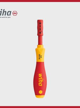 wiha威汉德国 Softfinish&reg;电工绝缘细杆套筒起子34577