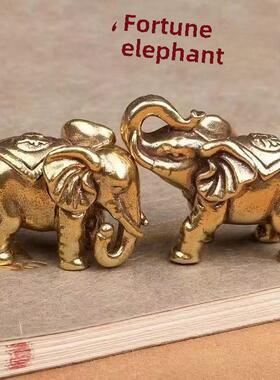 家庭客厅小铜象挂件一对招财吉祥象，金属如意象，吉祥象
