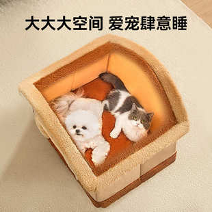 保暖封闭式 猫窝冬季 安全感防寒别墅屋可拆洗房子过冬狗窝宠物用品