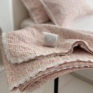 全棉绗缝高温砂洗床盖三件套亲肤透气棉花加厚防滑床单四季 通用