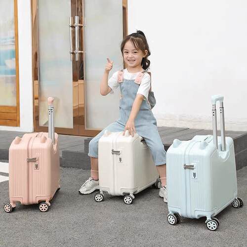 日本进口行李箱可坐骑拉杆箱20寸行旅箱女童女孩飞机男孩皮箱