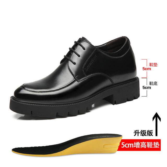 高档冬天带绒结婚礼新1郎真内增高皮鞋男8cm0m隐形男鞋皮6cm带c毛