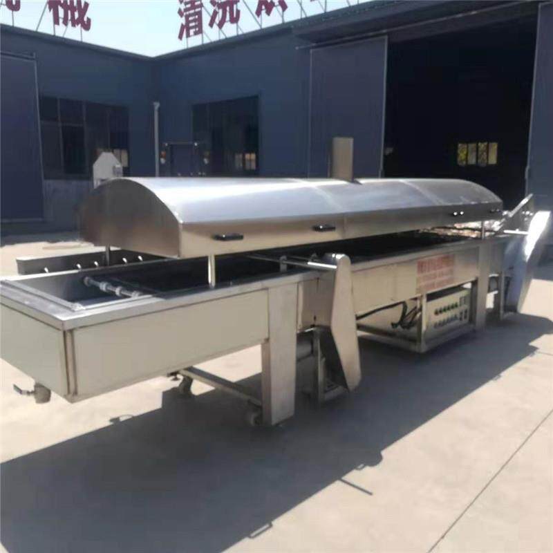 小型炸脆皮机电加热煎饼果子薄脆油炸流水线螺蛳粉腐竹片油炸机