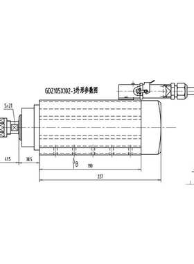 密电高速亚精主轴风冷2kwer20琅电主轴  2方形电主轴数控机床.