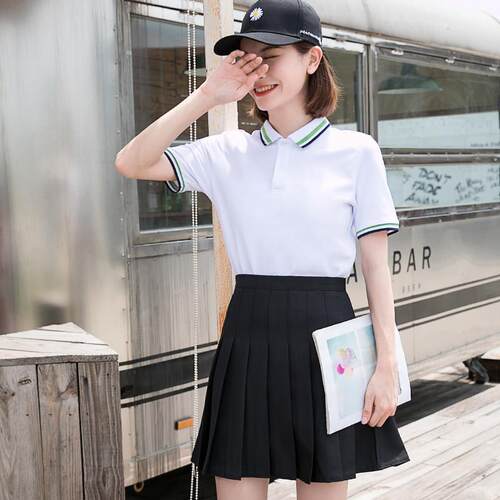夏季polo衫套装女工作服定制团队幼儿园老师园服早教中心幼师工衣