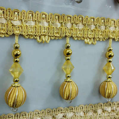 窗帘花边 电镀牛筋珠 窗帘配件 窗帘辅料 水晶珠 木珠 装饰品批发