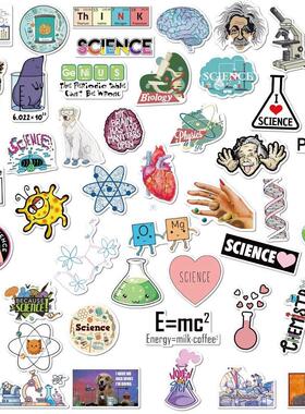 50PCS Science Sticker Funny Physical Element Education