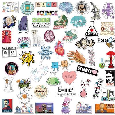 50PCS Science Sticker Funny Physical Element Education