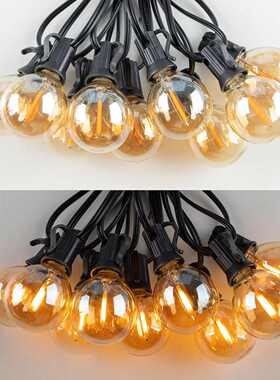 灯装饰灯串茶色花园水暖氛围高压日户外可串光灯灯节防代发ledg40