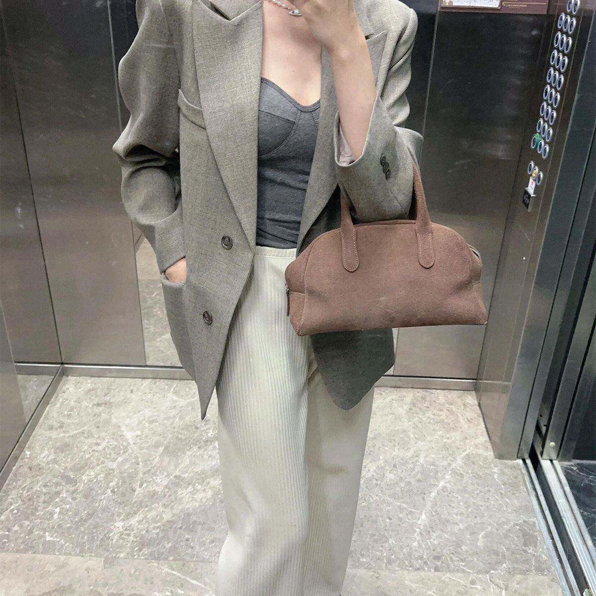 2026春秋新款高级感灰色小西装外套女小个子超好看气质设计感西服