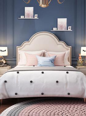 MGB77-2美式儿童床男孩简约现代实木高箱储物床单人床1米5青少年